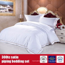 100%Cotton 300TC Satin EMB Bedding Set Hotel Grade Bed Linen